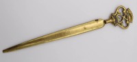 Auktion 363<br>Brieföffner, älter, Bronze, Spitze defekt, L-20,8cm