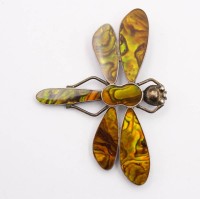 Auktion 363<br>figürlicher Anhänger, Libelle, 925er Silber mit Paua-Muschel, 5,7gr., 4,5 x 6cm