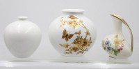 Auktion 363<br>3tlg. Vasen-Konvolut, KPM Berlin, Alka und Kaiser, Größte H-ca. 13cm