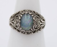 Auktion 363<br>925er Silber-Ring mit Opal, RG 55, 3,8gr.