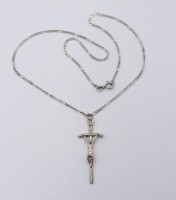 Auktion 363<br>Kruzifix-Anhänger, Silber, an 925er Kette, 4,8gr., L-45cm, Anh. L-4,5cm