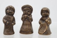 Auktion 368<br>3 kl. Bronze-Kinder, wohl Sakrale Kunst Spitmann, ca. H-8cm
