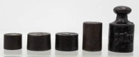 Auktion 368<br>5x alte Gewichte, 0,5 KG bis 100 gr.