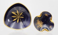 Auktion 368<br>Schale und Ascher Lindner Cobalt/ Gold . 