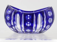 Auktion 363 / Los 10037 <br>Kristallschale Blau-überfangen .
