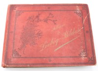 Auktion 363 / Los 3010 <br>gr. Liebig-Sammelalbum, 19. Jhd., viele Serien, u.a. Carnevals Serenaden, Weihnachten,  div. Märchen, Cuba, Feste und Umzüge, Lederstrumpf etc. Album mit Alters-u. Gebrauchsspuren, Bilder intakt
