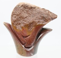 Auktion 364 / Los 15001 <br>Steinkopf, signiert "Kenneth" ?, Bildhauerarbeit, 14x14 cm