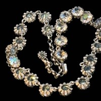 Auktion 364 / Los 1012 <br>Silberkette geprüft, L-ca. 44 cm, mit Rheinkiesel, 36,8 gr