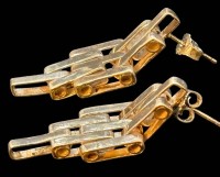 Auktion 364 / Los 1013 <br>Paar Ohrstecker, Silber-925-, L-4 cm, 8,9 gr