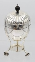 Auktion 364<br>viktor. Eierwärmer  (Egg Colder),  Mappin&amp;Webb, London und Sheffield, princes'plate, H-23 cm, gut erhalten,