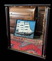 Auktion 366<br>grosser, dekorativer Spiegel mit Volls&auml;ulen,  82x70 cm,(nicht bzw. nur auf eigene Gefahr versendbar)