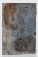 Auktion 364<br>Briefbeschwerer oder ähnliches in Buchform, Zinn,  16x11 cm