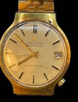 Auktion 371<br>vintage Herrenarmbanduhr "Junghans" electronic dato-chron, D-35 mm, Tragespuren, Werk nicht gepr&uuml;ft