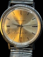 Auktion 364<br>HAU  "Eterna-Matic" Centenaire "61" mit Zugband, Automatik-Werk läuft, verso Gravur