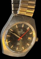 Auktion 364<br>HAU "Certina" automatic, Club 2000, Werk läuft, Glas zerkratzt, D-35 cm, Stahl, Cal 25-011,