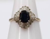 Auktion 364<br>Silber-Ring, vergoldete, schwarzer und klare Steine, 3gr., RG 57