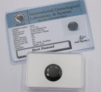 Auktion 369<br>schwarzer Diamant, 14,7ct, anbei Zertifikat