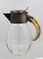 Auktion 364 / Los 10004 <br>sogen. Kalte Ente, um 1920/30, kompl., Griff aus Wildschwein-Hauer, ca. H-28,5cm