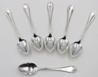 Auktion 364 / Los 11019 <br>6x Kaffeelöffel, 800er Silber, älter, 126,4gr., L-14,5cm