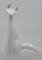 Auktion 364<br>modern gestaltete Figur eines Fuchses, Entw. Jaroslav Jezek, Weißporzellan, ungemarkt, ca. H-20cm