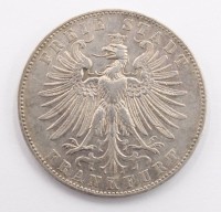 Auktion 364 / Los 6025 <br>Freie Stadt Frankfurt, Vereinstaler 1862, Schützenfest - Silber