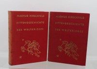 Auktion 364<br>Magnus Hirschfeld, Sittengeschichte des Weltkrieges, Band 1 und 2, 1930, Gebrauchsspuren