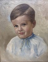 Auktion 364<br>Barco "Jungenportrait" Öl/Leinen, gerahmt, RG 42x37 cm