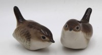 Auktion 364<br>Zaunkönig-Pärchen "Lomonosov" Russland, H-5 cm, L-6 cm