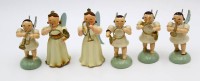 Auktion 364 / Los 14510 <br>6x div. Erzgebirge Weihnachtsengel, WuK, 2 Grössen, H-5,3 und 6 cm