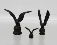 Auktion 364<br>3x div. kl. Adlerfiguren, Messing, Größter H-6cm