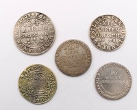 Auktion 364 / Los 6039 <br>5x div. Marien-Groschen Münzen um 1660, Hannover (82)