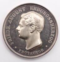 Auktion 364<br>Silbermedaille 1876 Gewerbeaustellung in Oldenburg, D-4 cm, 22 gr