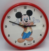 Auktion 364<br>Kinderzimmer-Batterieuhr "Digi-Tech" mit Micky Mouse, Werk läuft, D-22,5 cm