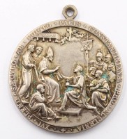 Auktion 364<br>Vatikan Personenmedaille . Pius X. 1903-1914, versilbert, D-4,4 cm,  ca. 38,4 gr., 1913