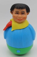 Auktion 364 / Los 12030 <br>vintage Stehaufmännchen mit Glocke, Kunststoff, H-17 cm