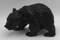 Auktion 364<br>schwarzer Holzbär, Russland, H-16 cm, L-18 cm