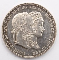 Auktion 364<br>Österreich 2 Gulden 1879 Auf die Silberhochzeit mit Sissi