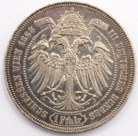 Auktion 364<br>Österreich Kaiserreich Franz Joseph I. Feinthaler 1868, auf das 3.Bundesschiessen in Wien, D-32,8 mm, ca. 17 gr.