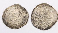 Auktion 364<br>2 Silbermünzen des Spätmittelalters, D-ca. 2,5 cm