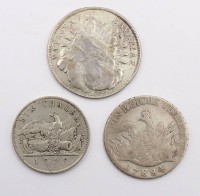 Auktion 364<br>3x altdeutsche Münzen,