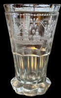 Auktion 364<br>Ranftbecher mit Ansichten von Salzburg, Klagenfurt, Graz,  H-15 cm