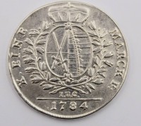 Auktion 364<br>Kurfürstentum Sachsen, Konventionstaler 1784, Kurfürst Friedrich August - Silber,