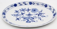Auktion 364<br>ovale Platte "Meissen" Zwiebelmuster, wohl 1.Wahl, 29x19 cm