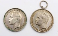 Auktion 364 / Los 7035 <br>2 Medaillen Grossherzog Ludwig von Hessen "Für Tapferkeit"