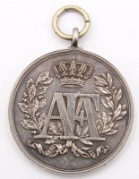 Auktion 364<br>Dienstauszeichnung für 24 Jahre, Silberne Medaille 1832 (1.Prägung), Sachsen (verliehen von 1832-1868) ca. 11 gr., D-29 mm