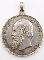 Auktion 364 / Los 7045 <br>Silbermedaille  "Dem besten Schützen" Luitpold, Prinz-Regent von Bayern