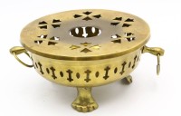 Auktion 364 / Los 15056 <br>kl. Messing St&ouml;vchens, H-7 cm, D-14 cm