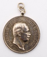 Auktion 364 / Los 7047 <br>Friedrich August Medaille "Für Treue bei der Arbeit", Silber