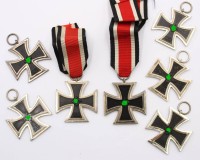 Auktion 364<br>7x Eisernes Kreuz 2.Klasse, 3.Reich, 2x am Band, wohl alle Original!