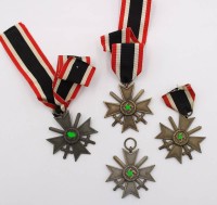 Auktion 364<br>4x KVK mit Schwertern, 1939, 3x am Band